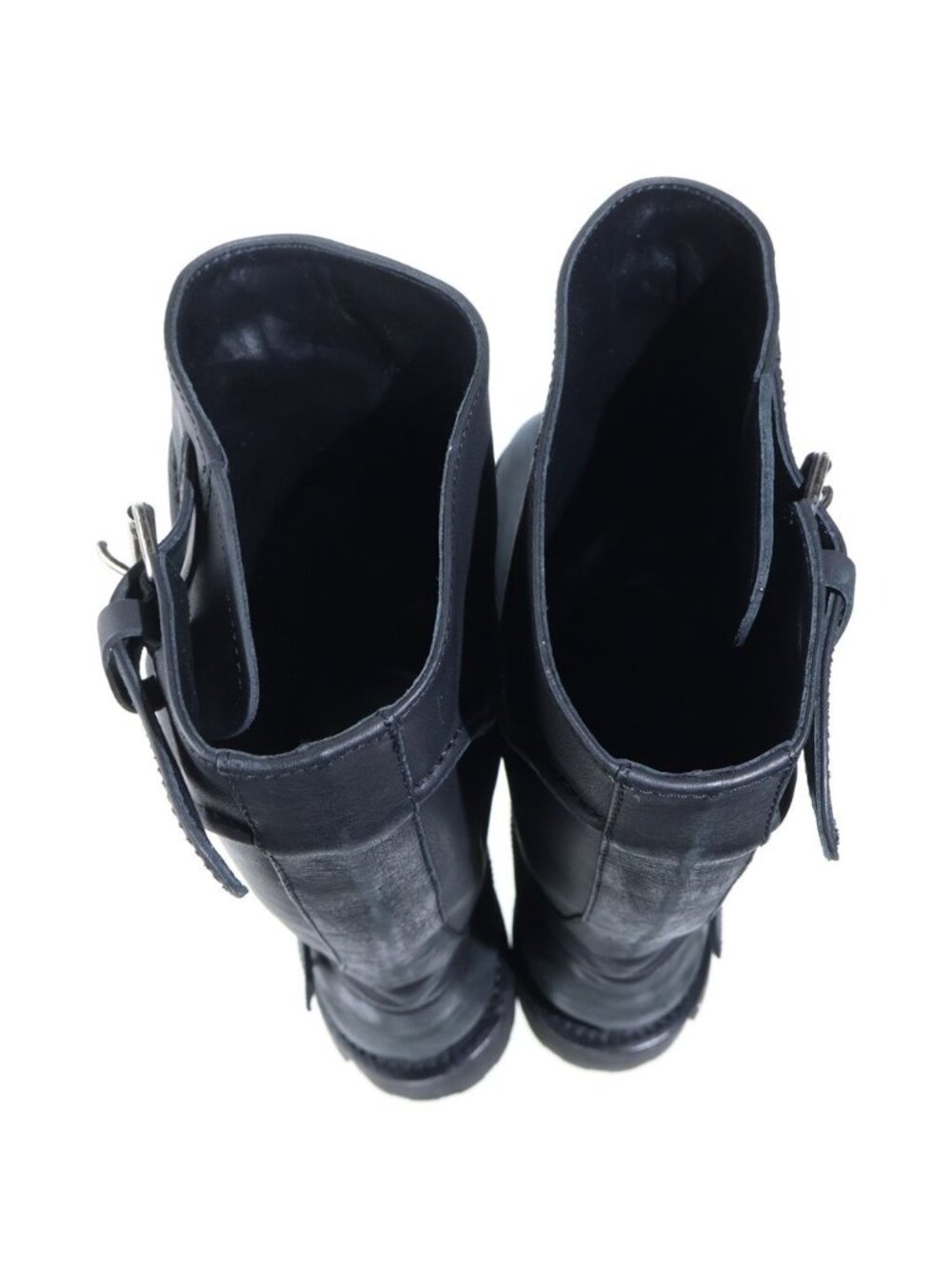 Balenciaga Venom Boots Processed High Cut Leather Engineer Black - Picture 4 of 6